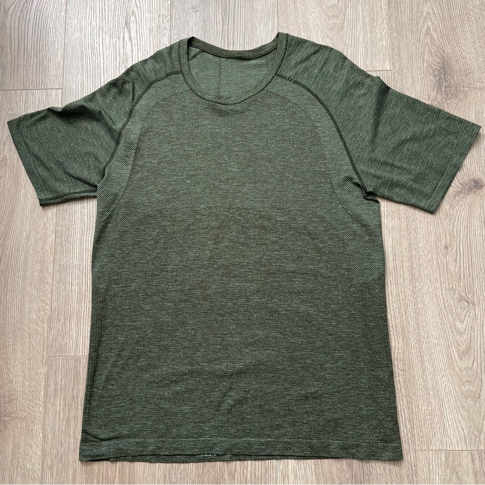 Lululemon Metal Vent Tech Short Sleeve Green Twill / Dark Olive Size Large - Picture 14 of 14